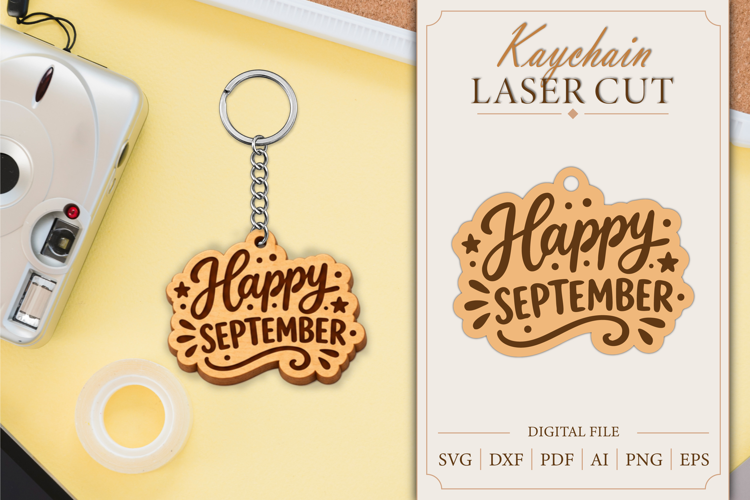 Keychain Birth Month Laser Cut | Wooden Kaychain SVG