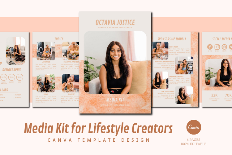 Media Kit for Lifestyle Creators | Canva Template