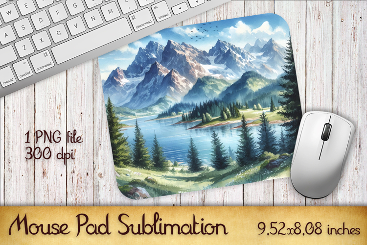 Mountain Landscape mouse pad sublimation example image 1