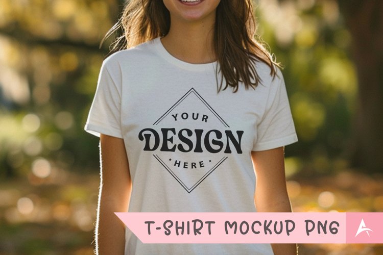 Gildan 5000 crewneck women white color t-shirt mockup