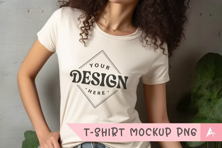 Bella Canvas 3001 cream color t-shirt mockup