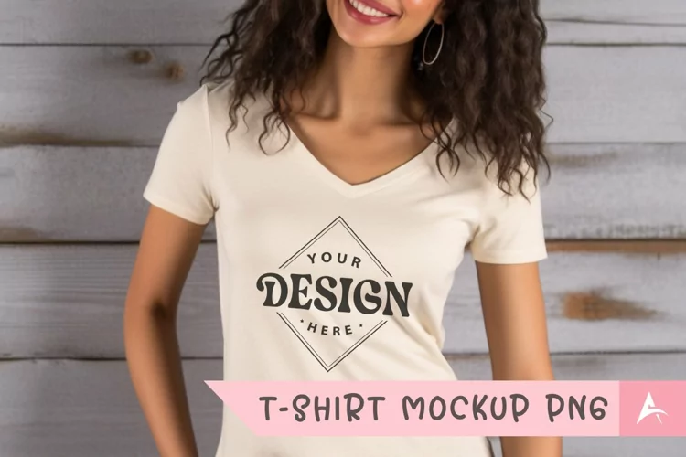 Bella Canvas 3001 cream color t-shirt mockup