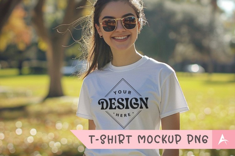 Gildan 5000 crewneck women white color t-shirt mockup