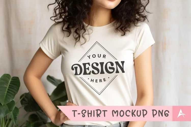 Bella Canvas 3001 cream color t-shirt mockup