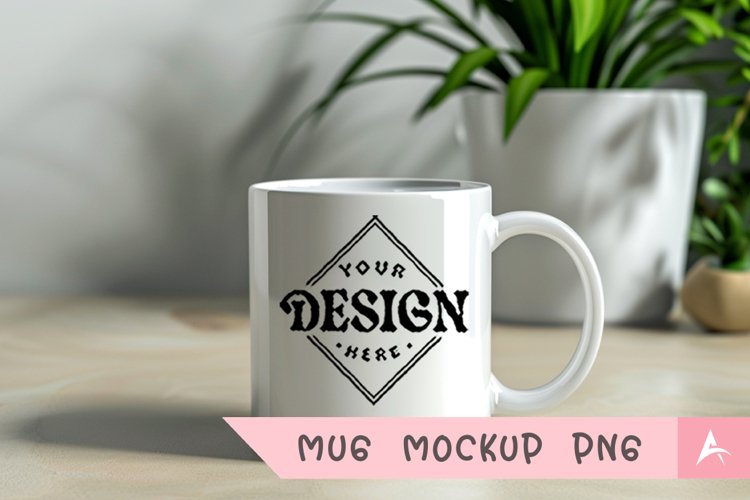 Coffee Mug Mockup Placed on a Learn more example image 1