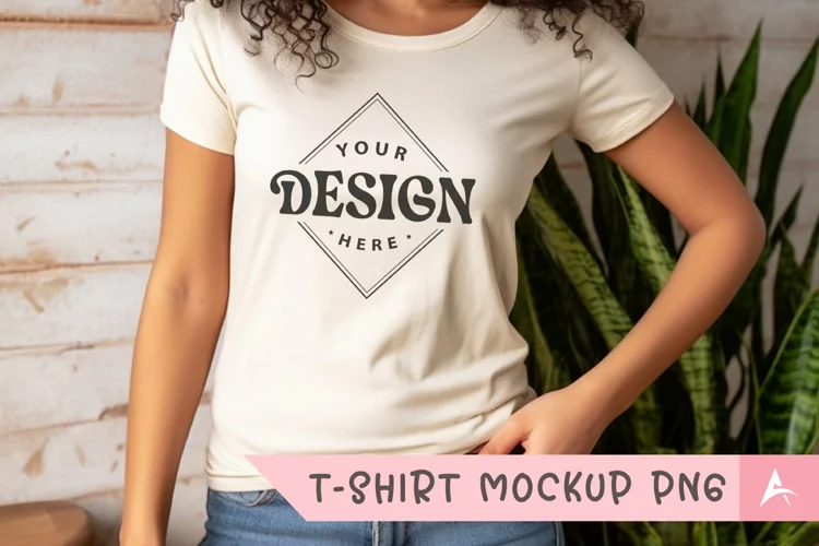 Bella Canvas 3001 cream color t-shirt mockup