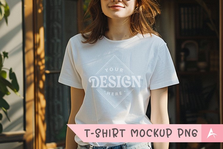 White Tshirt Mockup Image 23