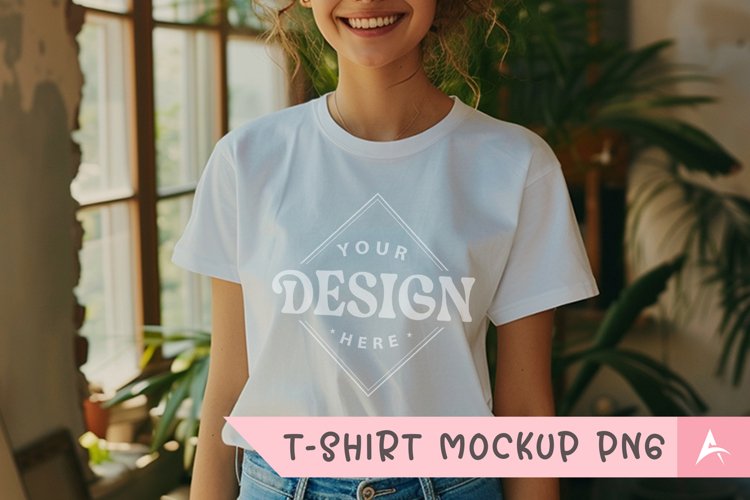 White Tshirt Mockup Image 3