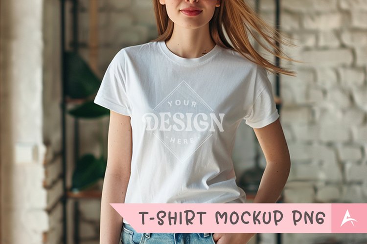 White Tshirt Mockup Image 17