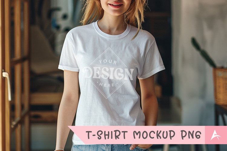 White Tshirt Mockup Image 11