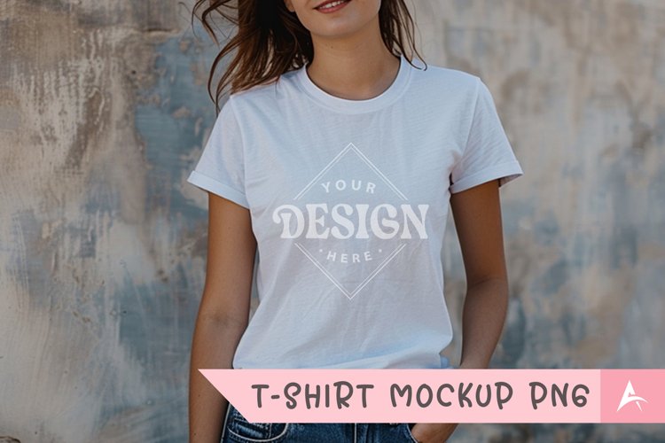 White Tshirt Mockup Image 6