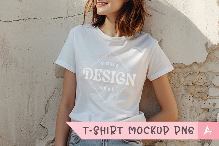 White Tshirt Mockup Image 14