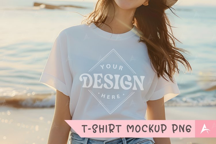 White Tshirt Mockup Image 11