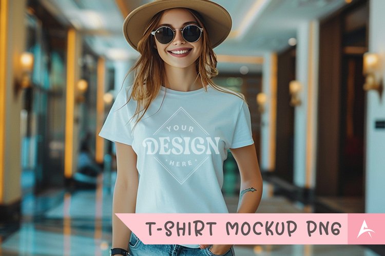 White Tshirt Mockup Image 21