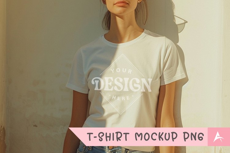 White Tshirt Mockup Image 19