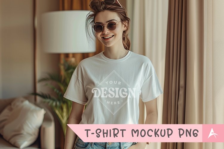 White Tshirt Mockup Image 22