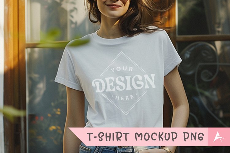 White Tshirt Mockup Image 22
