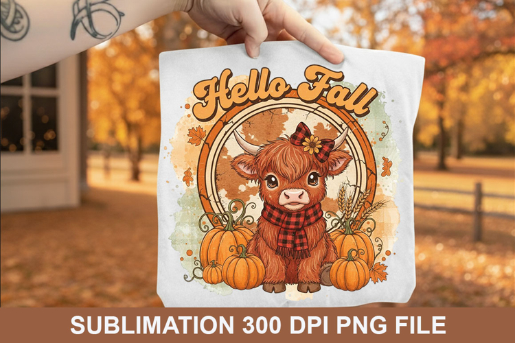 Hello fall Sublimation - Halloween PNG Design