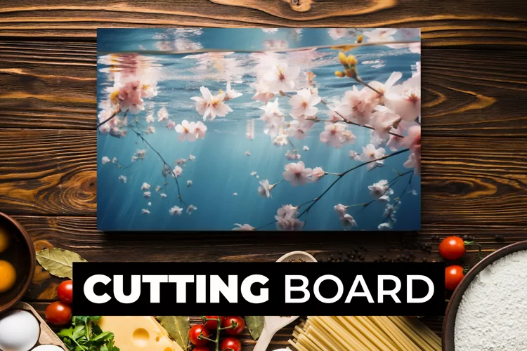 Floral In Water Cutting Board Sublimation