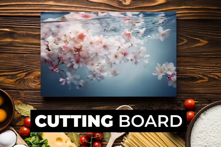 Floral In Water Cutting Board Sublimation