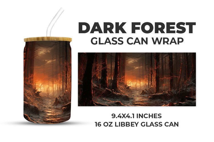 Dark Forest Glass Can Wrap example image 1
