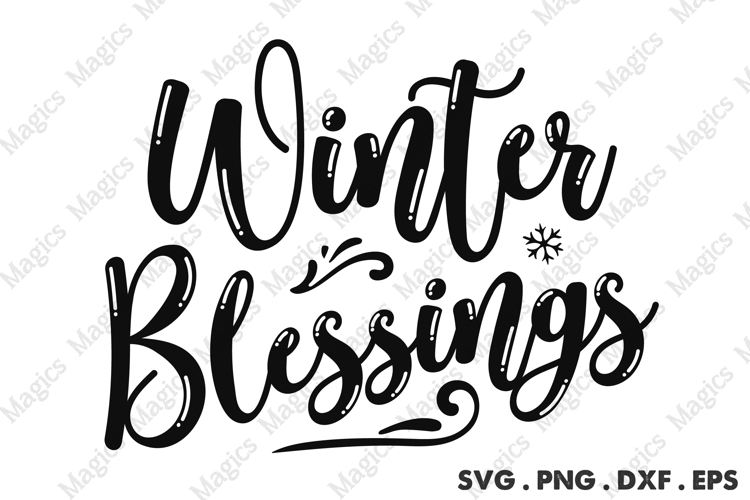 Winter Blessings SVG, Christmas Design