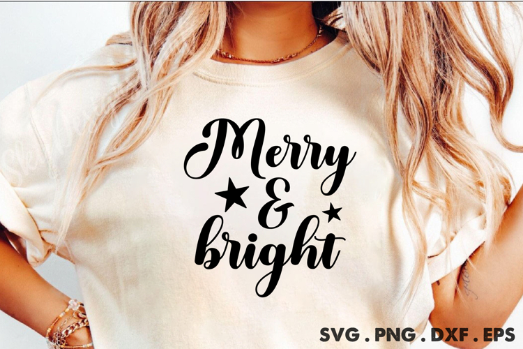 Merry & Bright svg