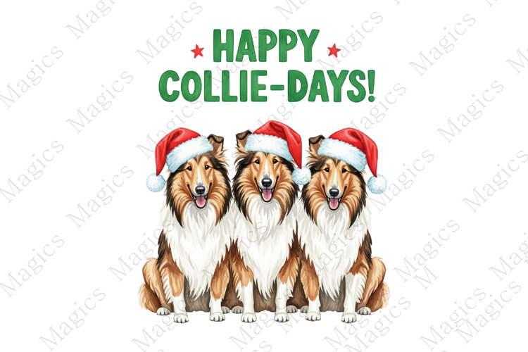 Happy Collie-days Dog Png