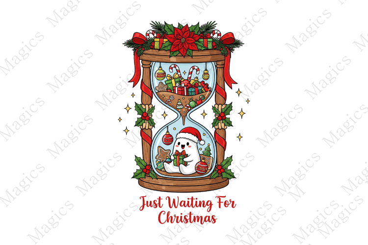 Christmas Ghost Hourglass PNG
