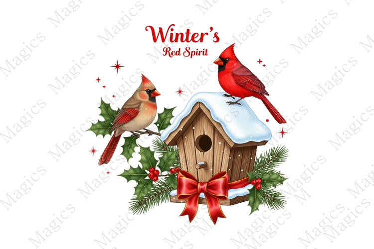 Cardinal Christmas Png Sublimation