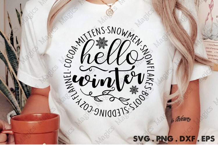 Hello Winter. snowmen.snowflakes.boots.sledding.cozy.flannel