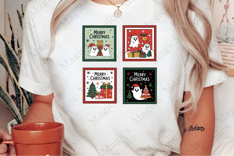 Vintage Christmas Stamp PNG
