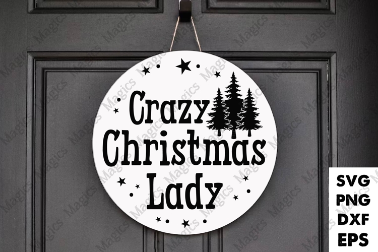 Crazy Christmas Lady SVG