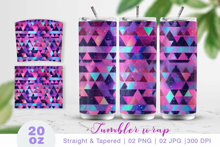Holographic glitter tumbler wrap, tumbler sublimation