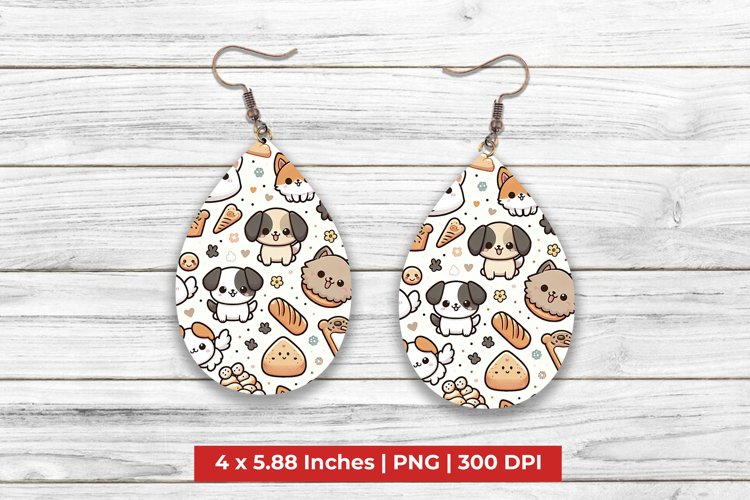 Cute Dogs Teardrop Earrings