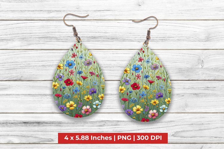 Flowers Teardrop Earrings