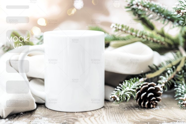 Christmas Cup Photo Mockup I Blank Cup Mockup example image 1