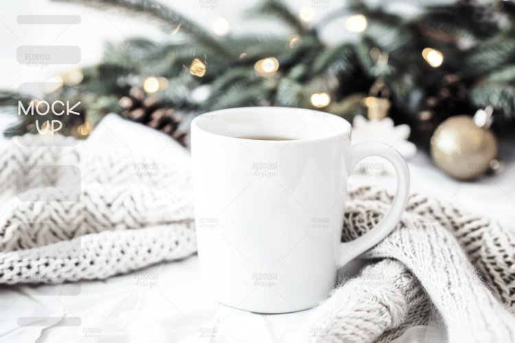 Christmas Cup Photo Mockup I Blank Cup Mockup example image 1