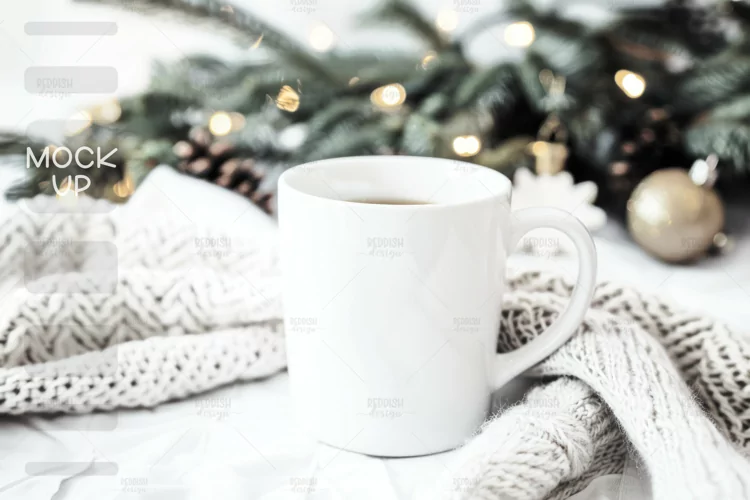 Christmas Cup Photo Mockup I Blank Cup Mockup