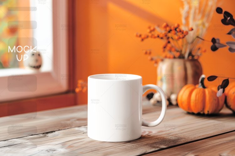 Autumn Cup Photo Mockup I Blank Cup Mockup