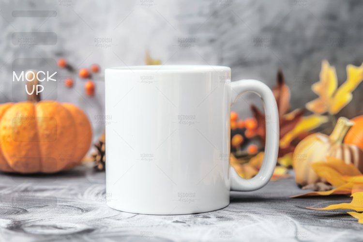 Autumn Cup Photo Mockup I Blank Cup Mockup