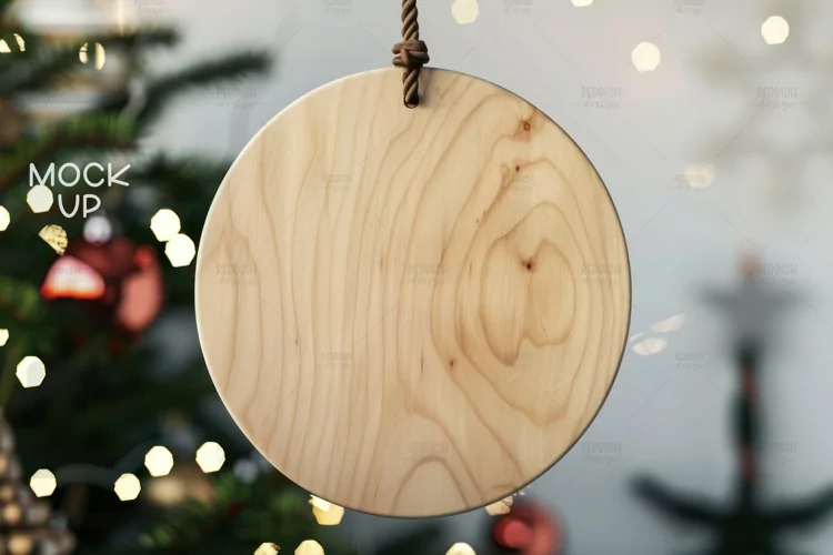 Round Ornament Mockup Photo I Christmas Ornament Mockup