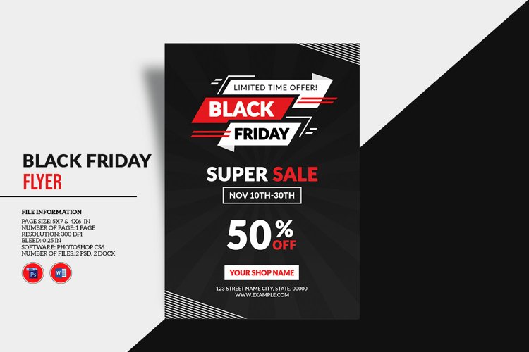 Black Friday Promotional Sale Flyer
