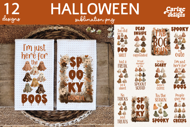 Halloween Sublimation Design, Halloween Towel Sublimation