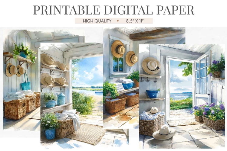 Beach Scrapbook Paper Image 23