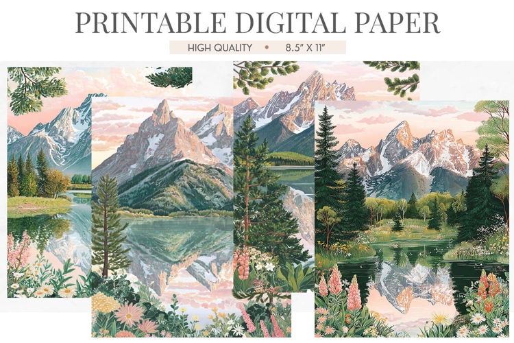 Grand Teton National Park Junk Journal Pages