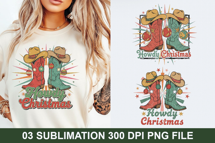 Christmas Sublimation - Howdy Christmas PNG Design