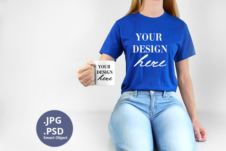 White Tshirt Mockup Image 14