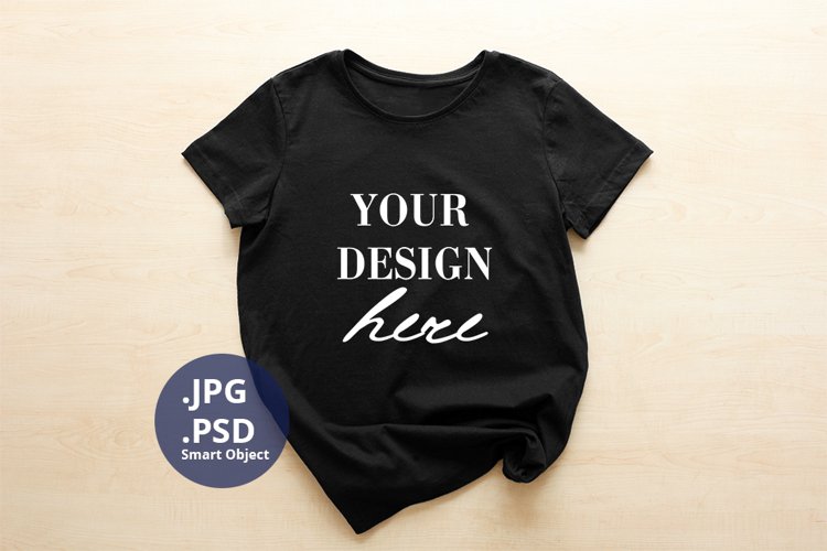 Black Tshirt Mockup Image 13