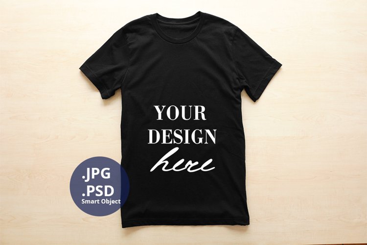 Unisex Black t-shirt Mockup, Slim Fit Mens T-shirt Mockup